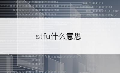 stfu什么意思