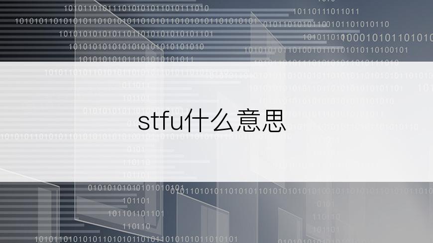 stfu什么意思