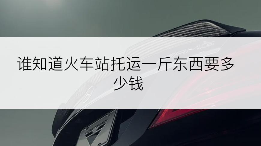 谁知道火车站托运一斤东西要多少钱