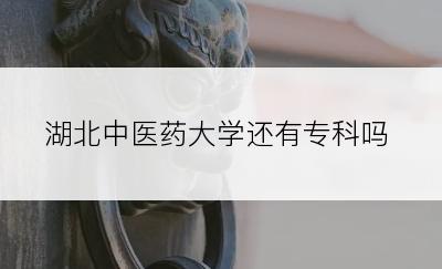 湖北中医药大学还有专科吗