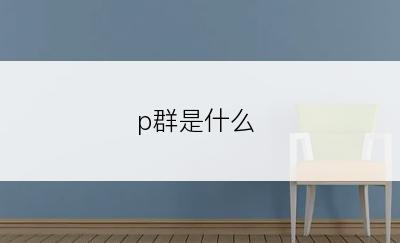 p群是什么