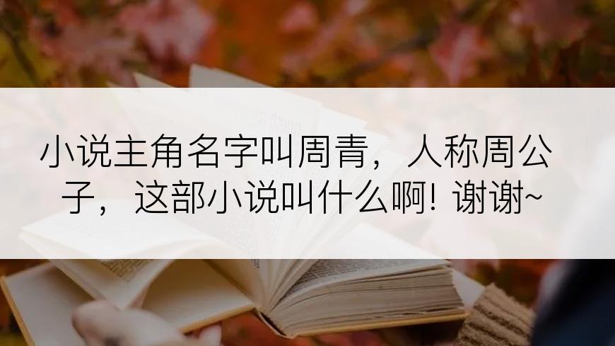 小说主角名字叫周青，人称周公子，这部小说叫什么啊! 谢谢~