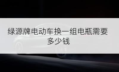 绿源牌电动车换一组电瓶需要多少钱