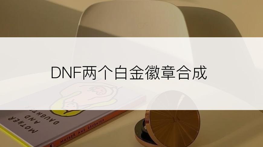 DNF两个白金徽章合成