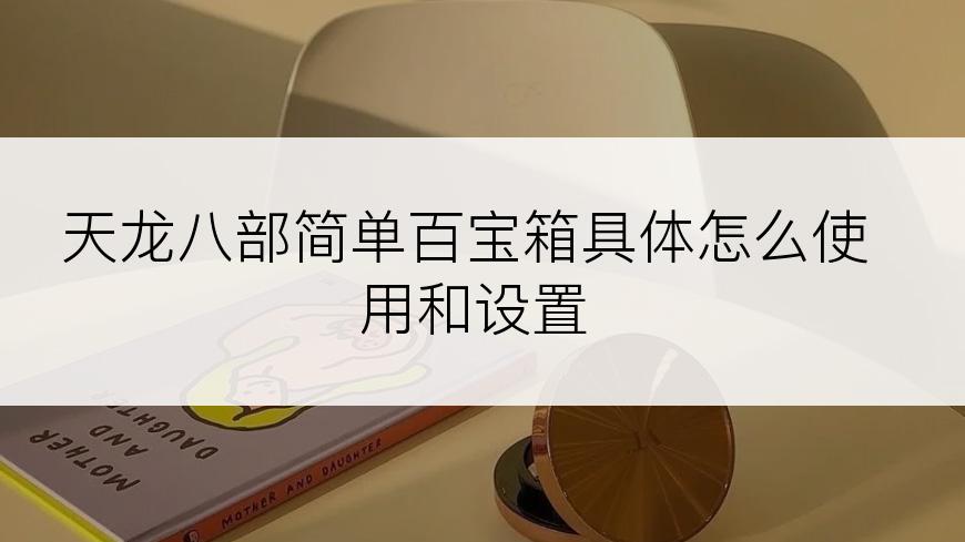 天龙八部简单百宝箱具体怎么使用和设置