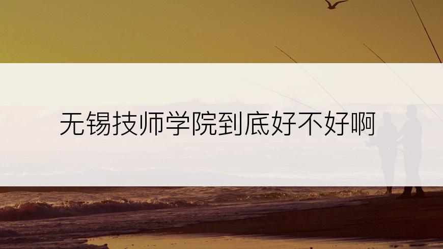 无锡技师学院到底好不好啊