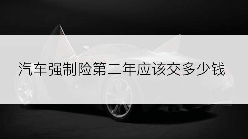 汽车强制险第二年应该交多少钱