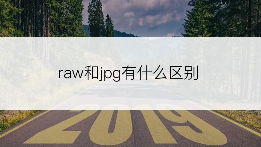 raw和jpg有什么区别