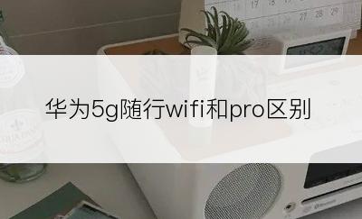 华为5g随行wifi和pro区别