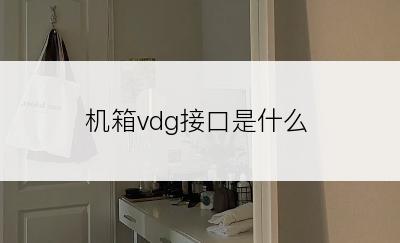 机箱vdg接口是什么