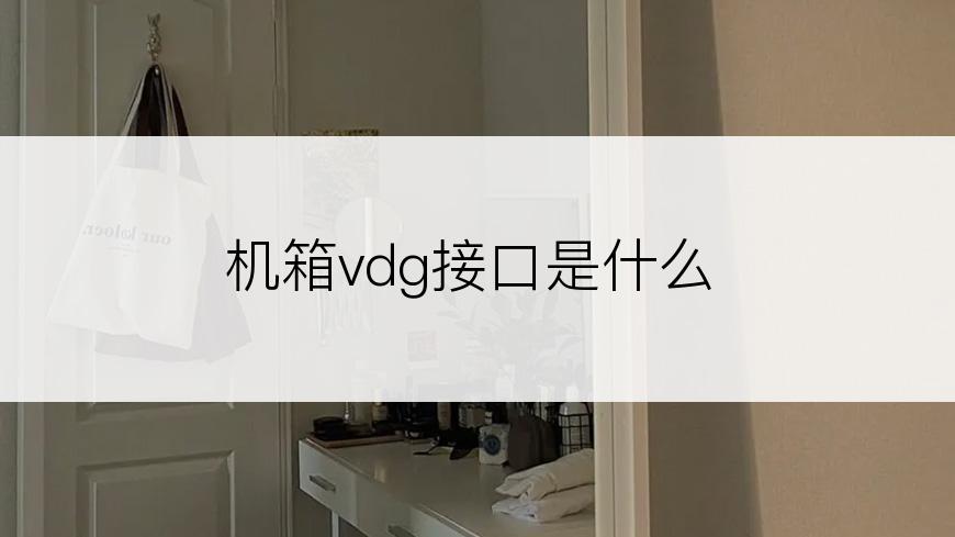 机箱vdg接口是什么