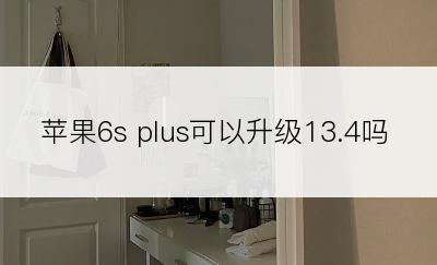 苹果6s plus可以升级13.4吗