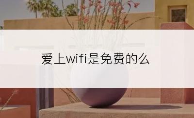 爱上wifi是免费的么