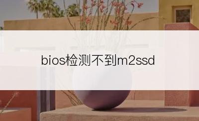 bios检测不到m2ssd