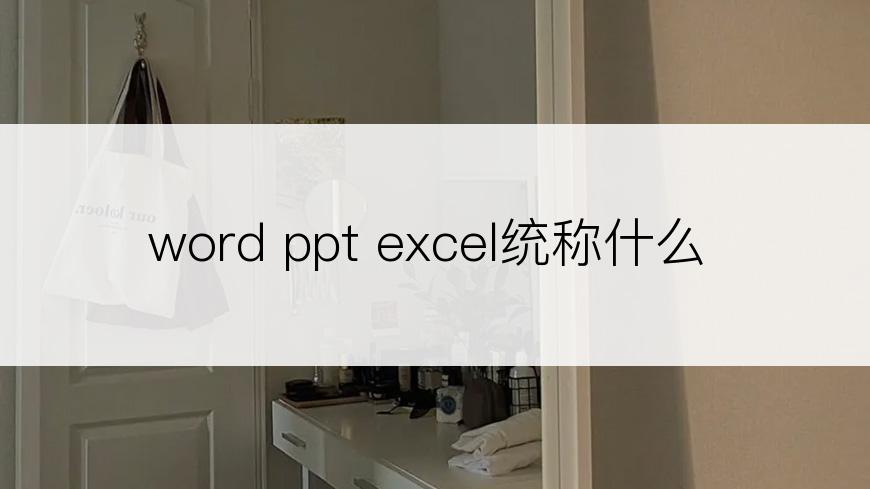 word ppt excel统称什么