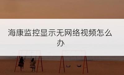 海康监控显示无网络视频怎么办