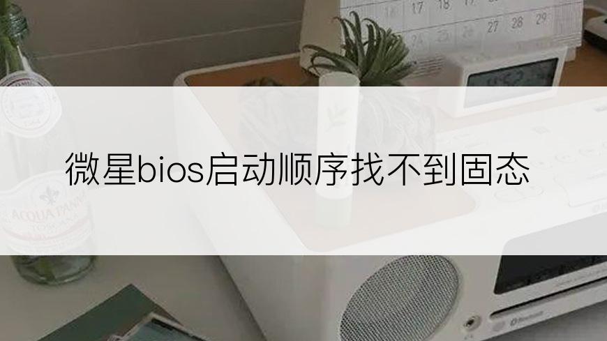 微星bios启动顺序找不到固态