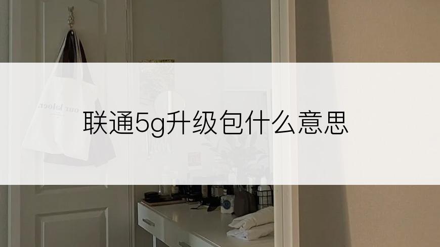 联通5g升级包什么意思