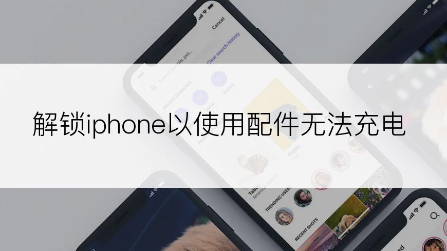 解锁iphone以使用配件无法充电