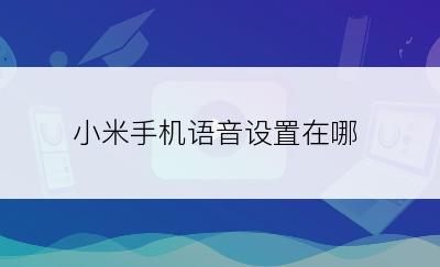 小米手机语音设置在哪