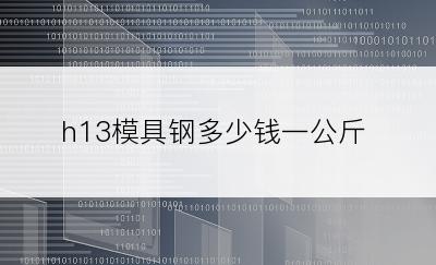 h13模具钢多少钱一公斤