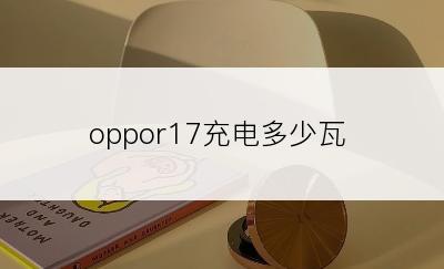 oppor17充电多少瓦