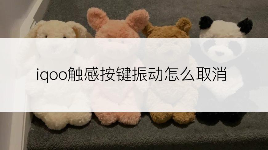 iqoo触感按键振动怎么取消