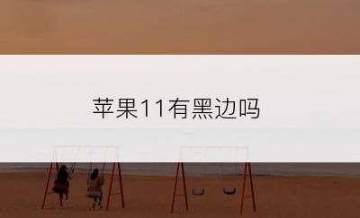 苹果11有黑边吗