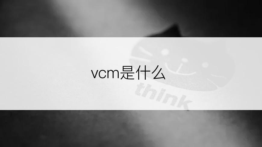 vcm是什么