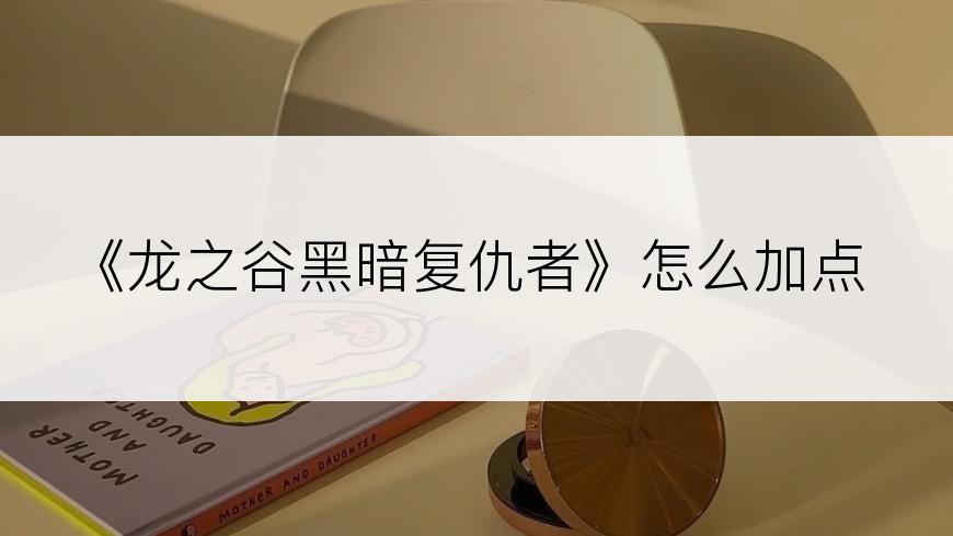 《龙之谷黑暗复仇者》怎么加点