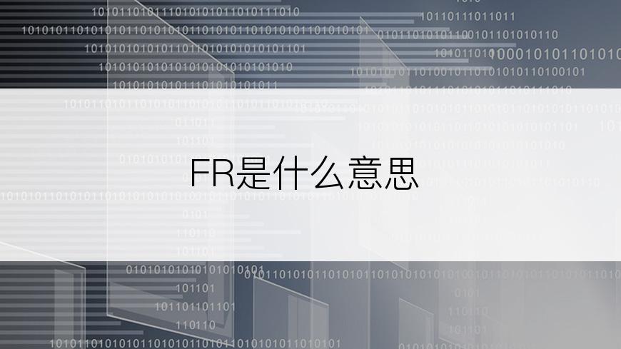 FR是什么意思