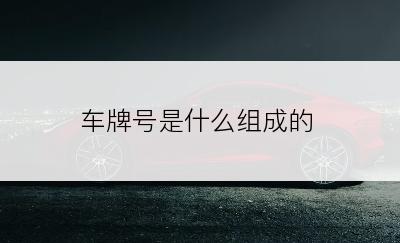 车牌号是什么组成的