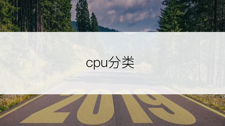 cpu分类