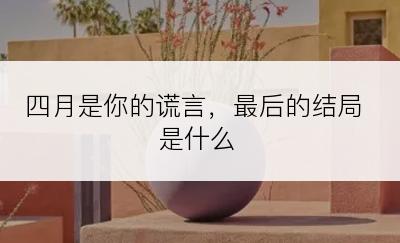 四月是你的谎言，最后的结局是什么