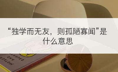 “独学而无友，则孤陋寡闻”是什么意思