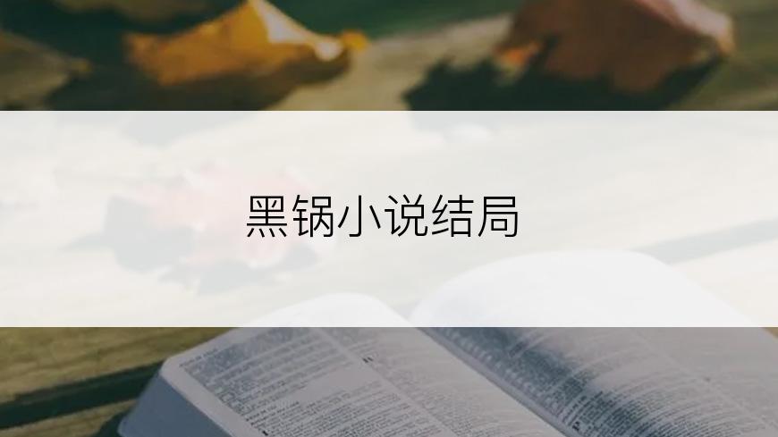 黑锅小说结局