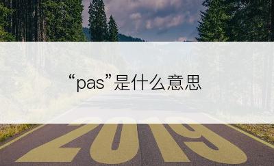 “pas”是什么意思