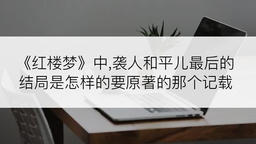 《红楼梦》中,袭人和平儿最后的结局是怎样的要原著的那个记载