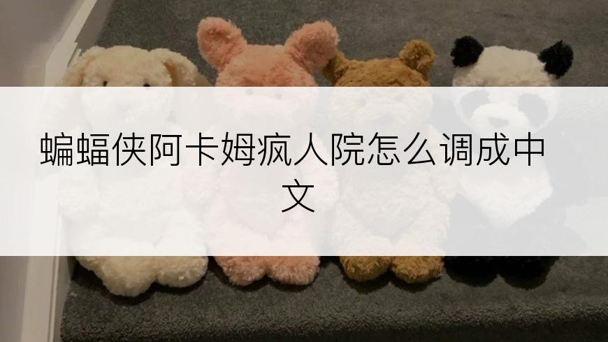 蝙蝠侠阿卡姆疯人院怎么调成中文