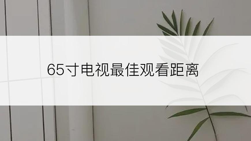 65寸电视最佳观看距离