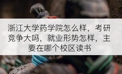 浙江大学药学院怎么样，考研竞争大吗，就业形势怎样，主要在哪个校区读书