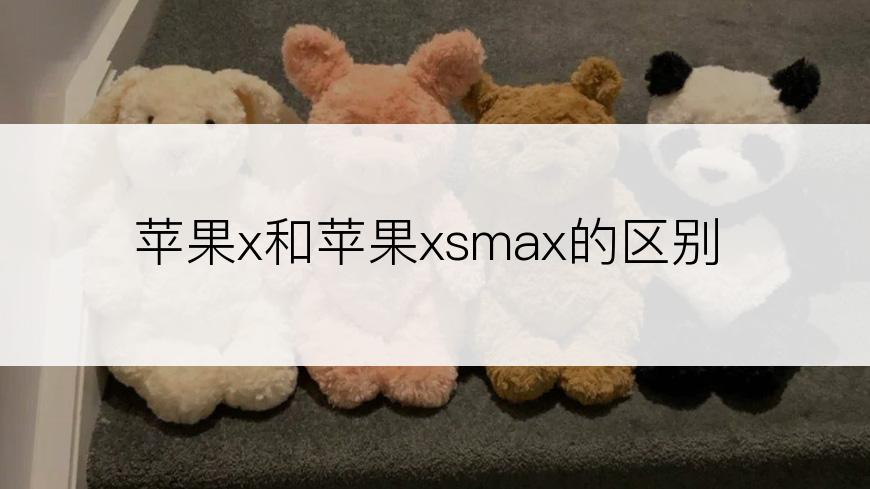 苹果x和苹果xsmax的区别