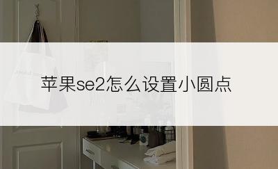 苹果se2怎么设置小圆点