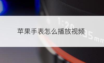 苹果手表怎么播放视频