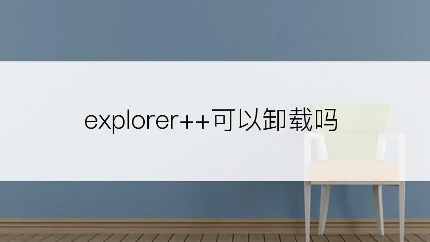 explorer++可以卸载吗