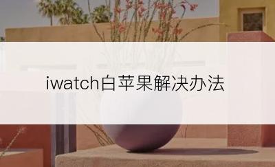 iwatch白苹果解决办法