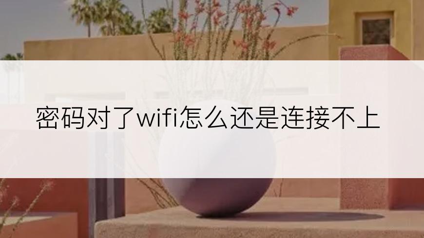 密码对了wifi怎么还是连接不上