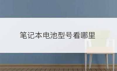 笔记本电池型号看哪里