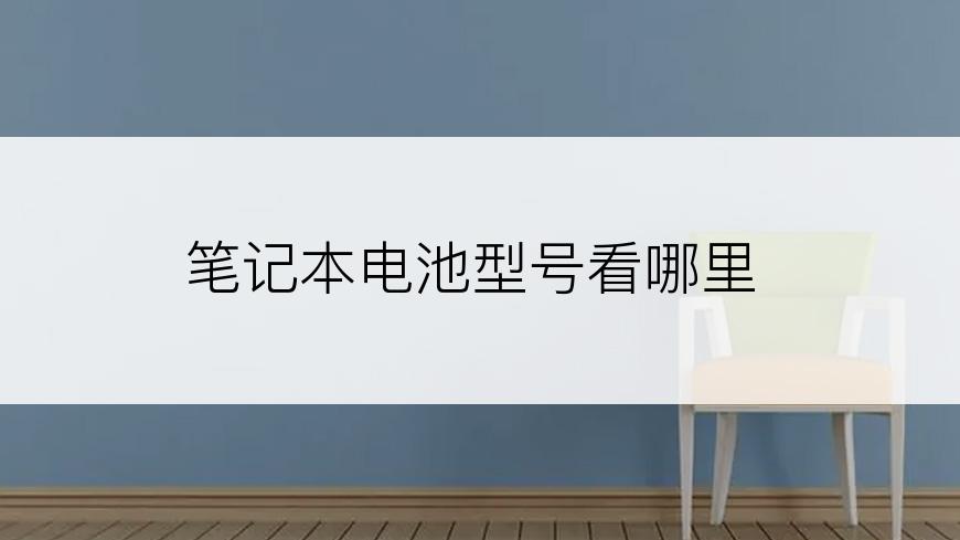 笔记本电池型号看哪里