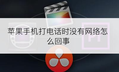 苹果手机打电话时没有网络怎么回事